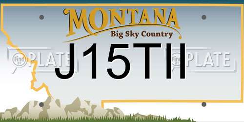J15TII Montana License Plate