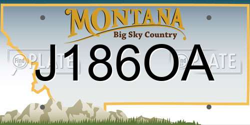 J186OA Montana License Plate
