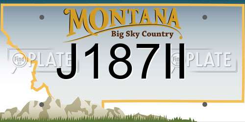 J187II Montana License Plate