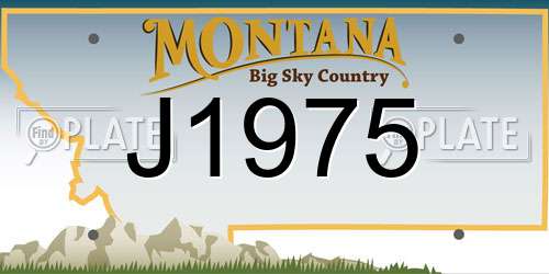 J1975 Montana License Plate