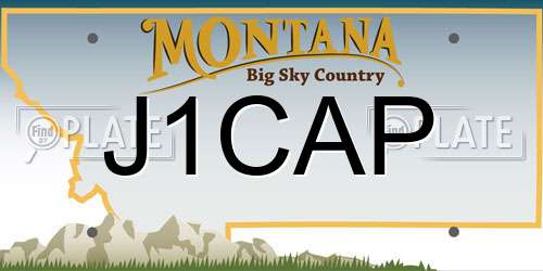 J1CAP Montana License Plate
