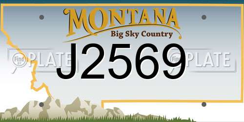 J2569 Montana License Plate