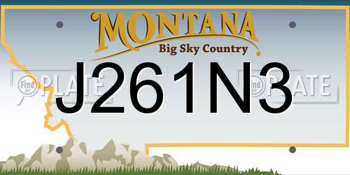 J261N3 Montana License Plate