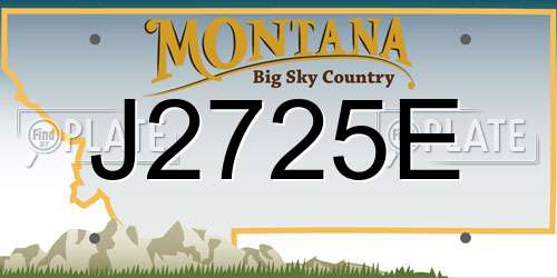 J2725E Montana License Plate