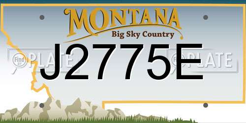 J2775E Montana License Plate