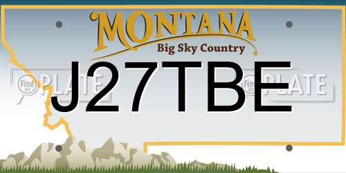 J27TBE Montana License Plate