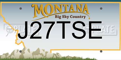 J27TSE Montana License Plate