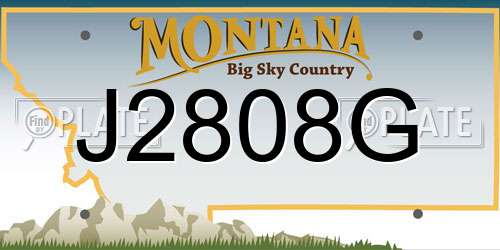 J2808G Montana License Plate