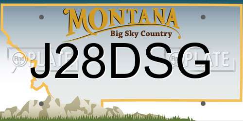 J28DSG Montana License Plate