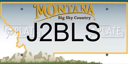 J2BLS Montana License Plate