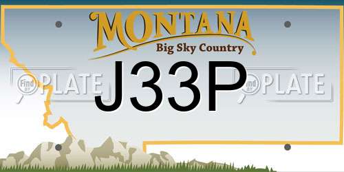 J33P Montana License Plate