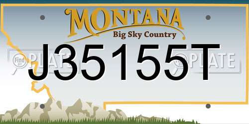 J35155T Montana License Plate