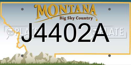 J4402A Montana License Plate