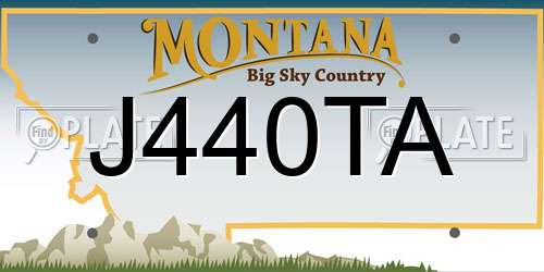 J440TA Montana License Plate