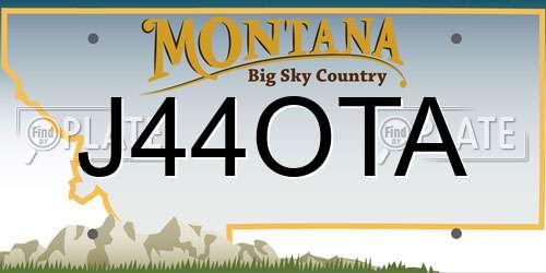 J44OTA Montana License Plate