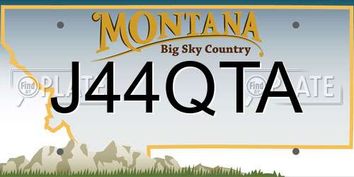 J44QTA Montana License Plate