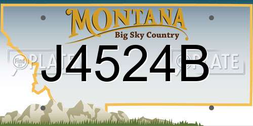 J4524B Montana License Plate