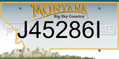 J45286I Montana License Plate