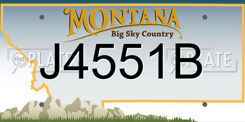 J4551B Montana License Plate