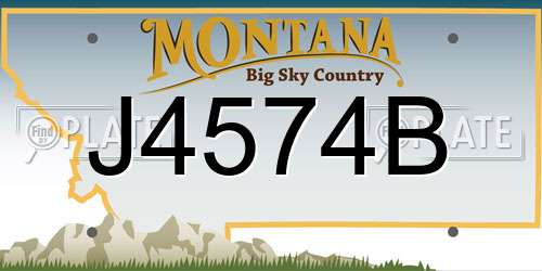 J4574B Montana License Plate