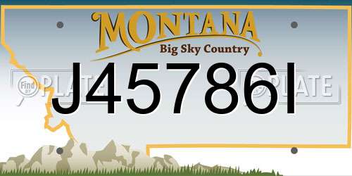 J45786I Montana License Plate
