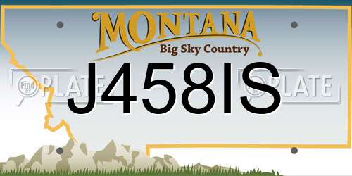 J458IS Montana License Plate
