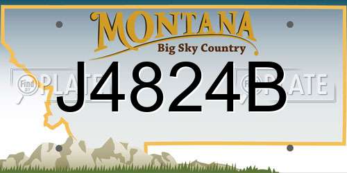 J4824B Montana License Plate