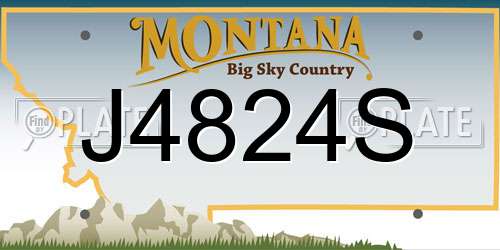 J4824S Montana License Plate