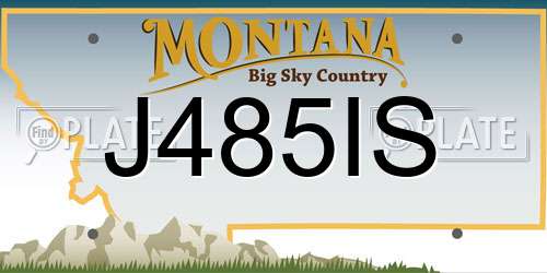 J485IS Montana License Plate