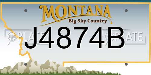 J4874B Montana License Plate