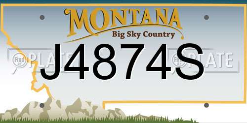 J4874S Montana License Plate
