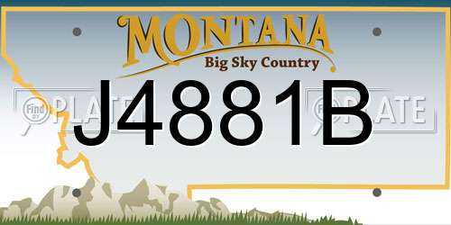 J4881B Montana License Plate