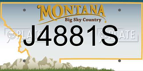 J4881S Montana License Plate