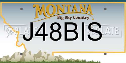 J48BIS Montana License Plate