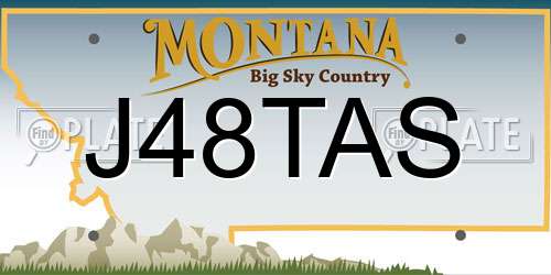 J48TAS Montana License Plate