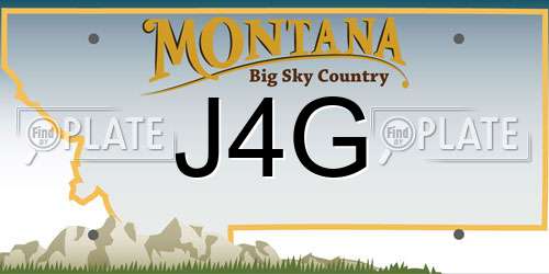 J4G Montana License Plate
