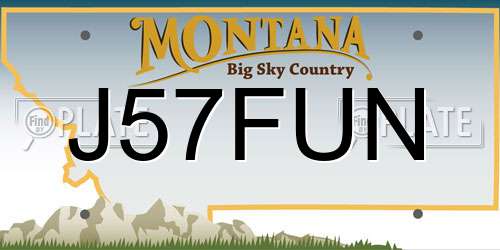 J57FUN Montana License Plate