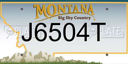 J6504T Montana License Plate