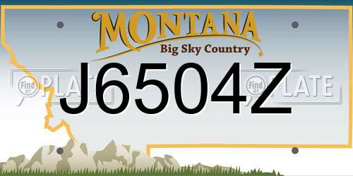 J6504Z Montana License Plate
