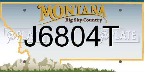 J6804T Montana License Plate