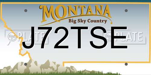 J72TSE Montana License Plate