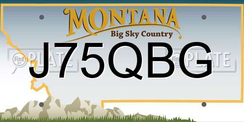 J75QBG Montana License Plate