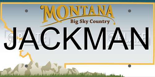JACKMAN Montana License Plate
