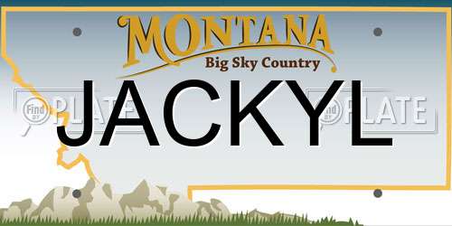 JACKYL Montana License Plate