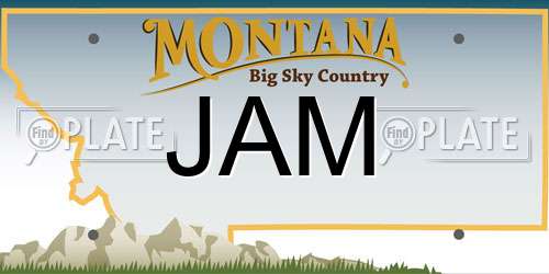 JAM Montana License Plate