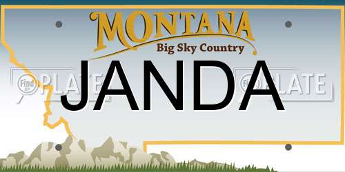 JANDA Montana License Plate