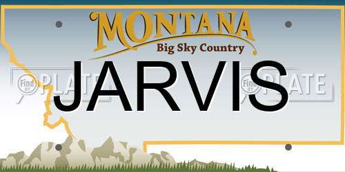 JARVIS Montana License Plate