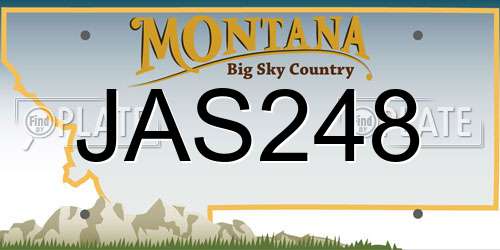 JAS248 Montana License Plate