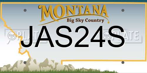 JAS24S Montana License Plate