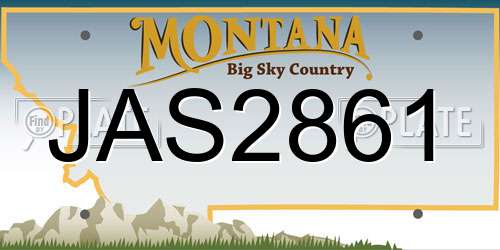 JAS2861 Montana License Plate